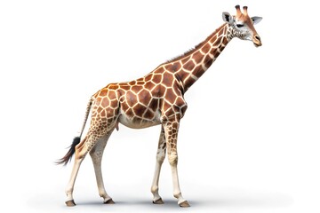 Naklejka premium Giraffe on white background