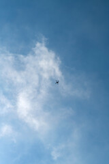 flying drone in the sky