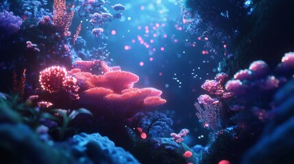 Obraz premium Vibrant coral reef underwater scene.