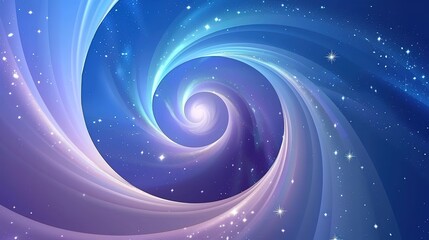 Obraz premium Beautiful spiral starry sky gradient background