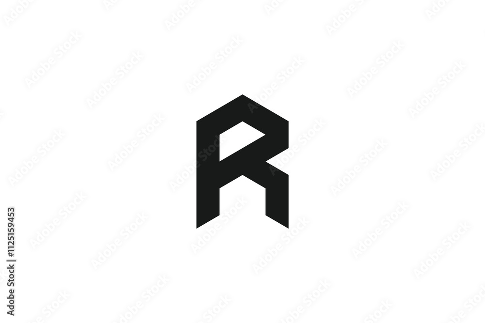Poster r logo. r letter. r letter logo design. the initials r logo is linked with a circle and uppercase mo