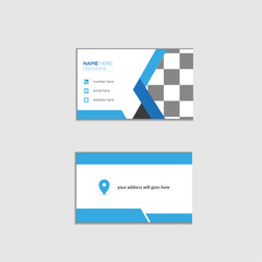Fototapeta premium creative and modern double sided horizontal business card template vector design. 