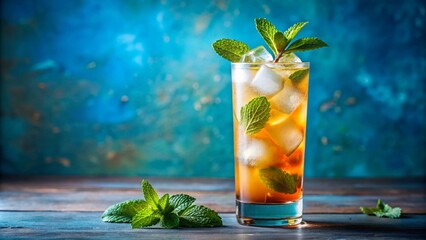 A Colourful Alcoholic Cocktail in the Glass