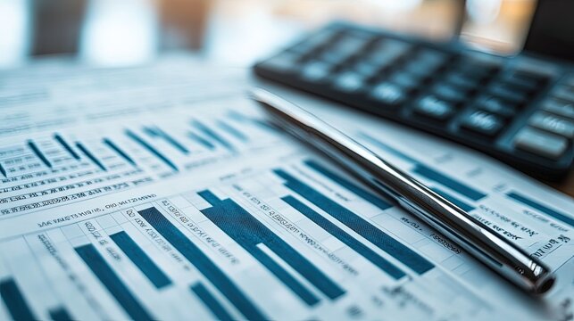 Use macro photography to depict the intricate details of a financial statement, highlighting the interplay between precision and digital enhancement