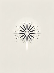 Fototapeta premium A minimalist firework design in monochrome, creating an elegant and subtle celebratory background