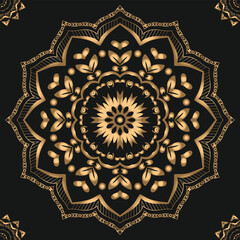 Unlock the Beauty of Mandala Art: Stunning Gold Patterns on Black Canvas