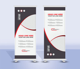 Modern roll up banner design for advertisement, cover, poster, display, presentation