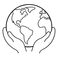 human head with globe