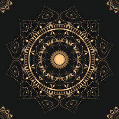 Unlock the Beauty of Mandala Art: Stunning Gold Patterns on Black Canvas