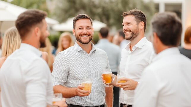 Social gathering with friends outdoor event lifestyle content relaxed environment casual viewpoint