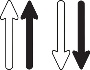 Arrow icon set. Arrows vector collection. Arrow. Black arrow icons. Different arrow signs. Modern simple solid arrows collection