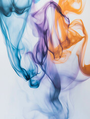 Abstract Colorful Ink or Smoke Flowing. Concept of Movement, Color, and Abstract Art.