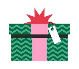 Christmas gift box holiday greeting