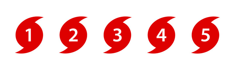 Hurricane scale icon