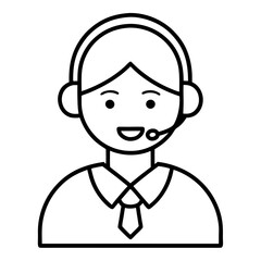 Obraz premium Customer care icon on white backgrount