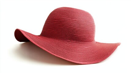 Elegant Red Straw Hat for Summer Days