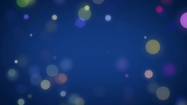 Animated Abstract background and Fading colorful bokeh Particles on dark blue background, texture or pattern, awards dust gradient abstract background