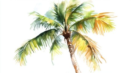 Obraz premium Watercolor Palm Tree - Tropical Paradise Art Print