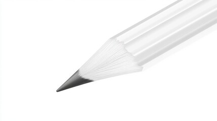 Naklejka premium Detailed Closeup of a White Pencil
