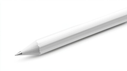 Fototapeta premium Elegant White Pencil - A Minimalist Design
