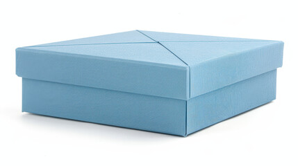 Naklejka premium blue gift box isolated on white
