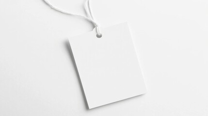 Blank White Paper Tag Mockup - Perfect for Branding and Design Projects