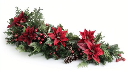 Christmas corner arrangement christmas flower plant.