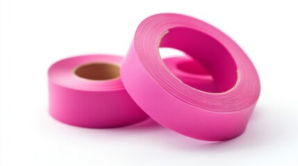 Vibrant Pink Tape Rolls - Perfect for Crafting and Decor