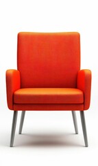 Obraz premium Modern Orange Armchair Isolated on White