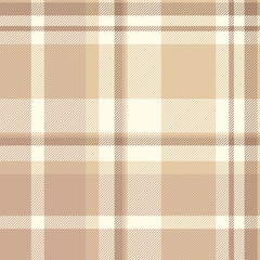 Fibre tartan check vector, artwork textile texture seamless. Online pattern background plaid fabric in light and orange colors.