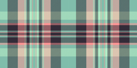 Dimensional textile vector texture, man plaid tartan fabric. Small check pattern seamless background in teal and dark colors.