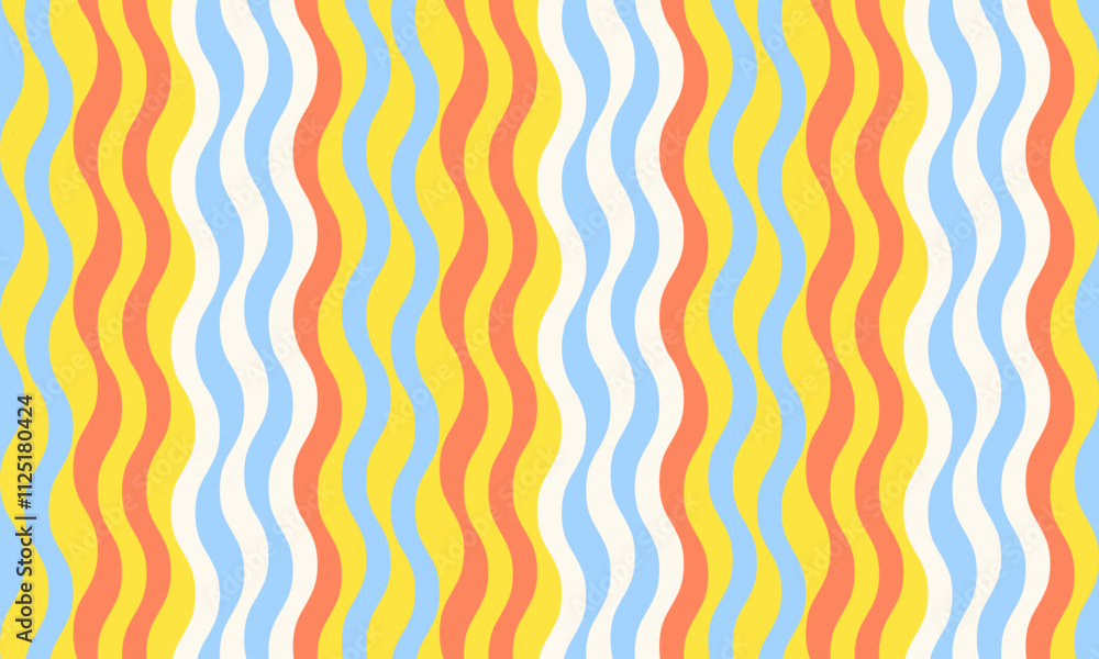 Aufkleber vertical striped design with flowing curves and textured waves. artistic colors blend with simplicit