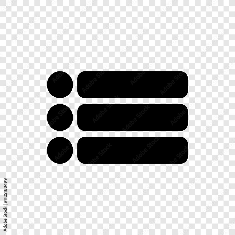 Poster menu simple icon vector. flat design. transparent grid