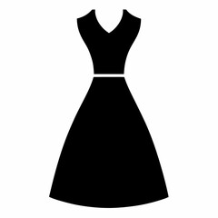 Black Dress Silhouette Vector Art