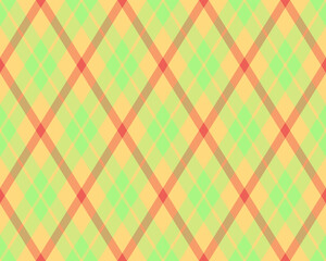 Argyle pattern of geometric rhombus. Harlequin check wallpaper design. Classic diamond shaped textile material for web background, print fabric clothing, sweater, wrapping paper, gift card, invitation