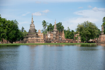 Naklejka premium Temple Si Sanphet Thailand