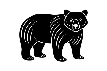 Wildlife Bear Vector Illustration: Majestic Animal Design