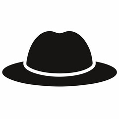 Black Hat Silhouette Vector Illustration