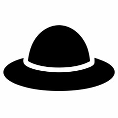 Black Hat Silhouette Vector Illustration