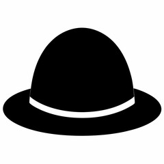 Black Hat Silhouette Vector Illustration