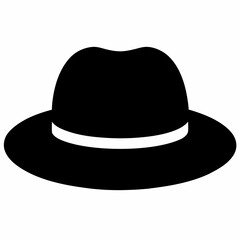 Black Hat Silhouette Vector Illustration
