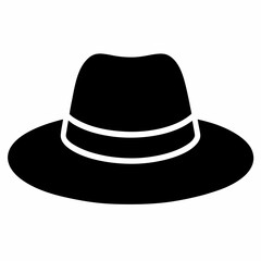 Black Hat Silhouette Vector Illustration