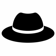 Black Hat Silhouette Vector Illustration