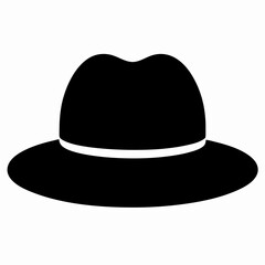 Black Hat Silhouette Vector Illustration