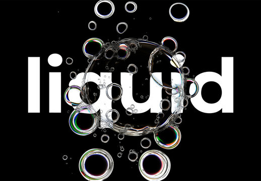 Liquid Text Effect With Water Distortion