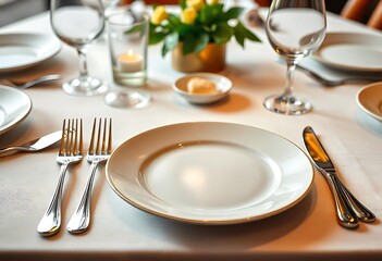 table setting for dinner