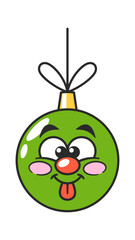 Funky Christmas tree ball ornament