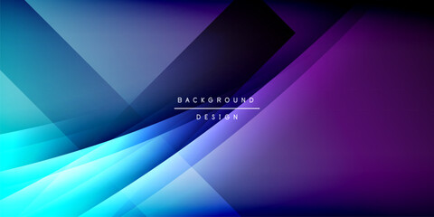 Expressive poster with shadow lines. Features technology, minimalist, and business themes, bright vibrant color schemes