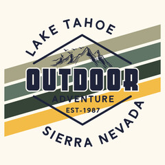 Lake Tahoe Outdoor Adventure Sierra Nevada.eps