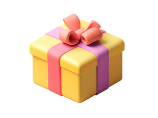 Obraz premium Colorful Gift Box on Transparent Background